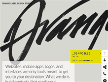 Tablet Screenshot of orangelabel.com